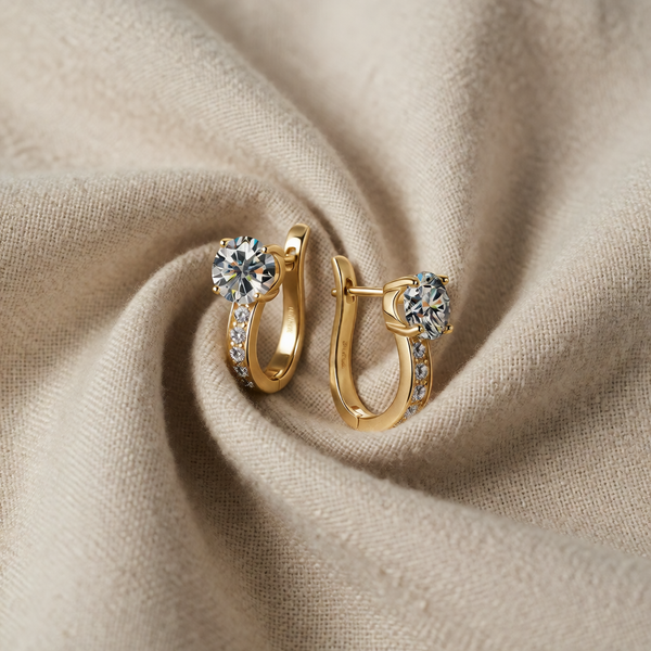 Huggies Moissanite Earrings