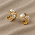 Timeless Gold Pearl Earrings