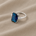 Blue Sapphire Silver Ring