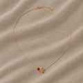 Vintage Cupid Zircon Pendant Necklace