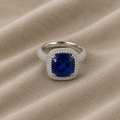 Shimmering Sapphire Silver Ring