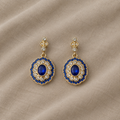 Iconic Blue Crystal Mandala Earring