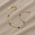 Cubic Zirconia Chain Gold Bracelet