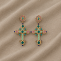 Bold Cross Statement Earrings