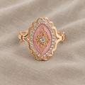 Antique Rhinestone Halo Ring