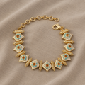 Midcentury Gilded Enamel Bracelet
