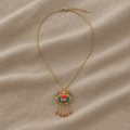 Lotus & Koi Tassel Necklace