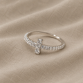 Classic Cross Design Paved Ring