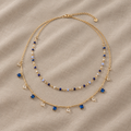Double Layer Geometric Bead Necklace