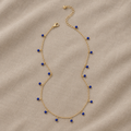 Blue Stones Choker Drop Necklace