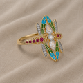 Ethereal Dragonfly Statement Ring