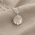 Moonstone Snake Pendant Necklace