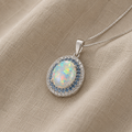 Bohemian Egg-Shaped Aquamarine Pendant
