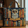 Craftsman bag - owl and old books