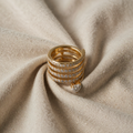 Antique Gold Zircon Heart Ring