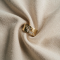Special Gold Zircon Leaf Ring