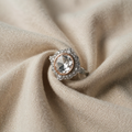 Ring with Large Crystal and Zirconia Setting