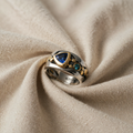 Two-tone sapphire ring
