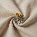 Yellow Rose Ring in Silver