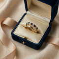 Crystal Gold Accent Ring