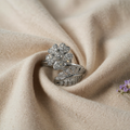 Agneta Zircon Ring with Blooming Flowers