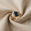 GOLDEN AND BLUE MAJESTIC RING