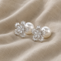 Earrings made of Gold with Frozen Cubic Zirconia