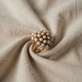 Handmade ring with pearls