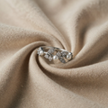 Flower Vine Ring with Freshwater Pearls