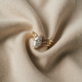 Set with marquise-shaped rings