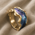 Vintage Gold-Plated Ocean Ring