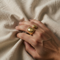 Minimalist Gold Ring with Flowing Design