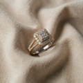 Square Zircon Engagement Ring