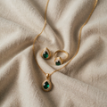 Nida Emerald in Gold