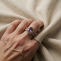 Odelia Purple Lumina Ring | Rose Gold