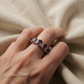Olivia Purple Ring | Rose Gold