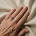 Blush Cascade Eternity Ring | White Gold