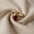 Ruby Halo Engagement Ring