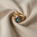 Geometric Ring with Cubic Zirconia