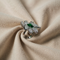 Emerald Flower Jewellery Box