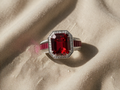 Ring with Lab-Grown Ruby