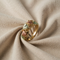 AUTUMN GOLD RING Geometric Alloy Band in Multiple Sizes