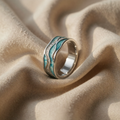 Turquoise Sea Feather Ring