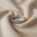White Gold Sparkling Cubic Zirconia Ring