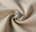 Vintage heart crystal ring
