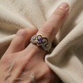 Purple Heart Ring in Gold & Silver | Mixed Gold