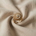 ZIRCONIA BEAUTY SUNFLOWER RING - (ADJUSTABLE)