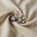 925 Silver Sleeping Dog Earrings
