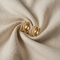 Aida – Hoops with Double Zirconia Band