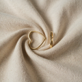Open Heart Gold-Plated Earrings